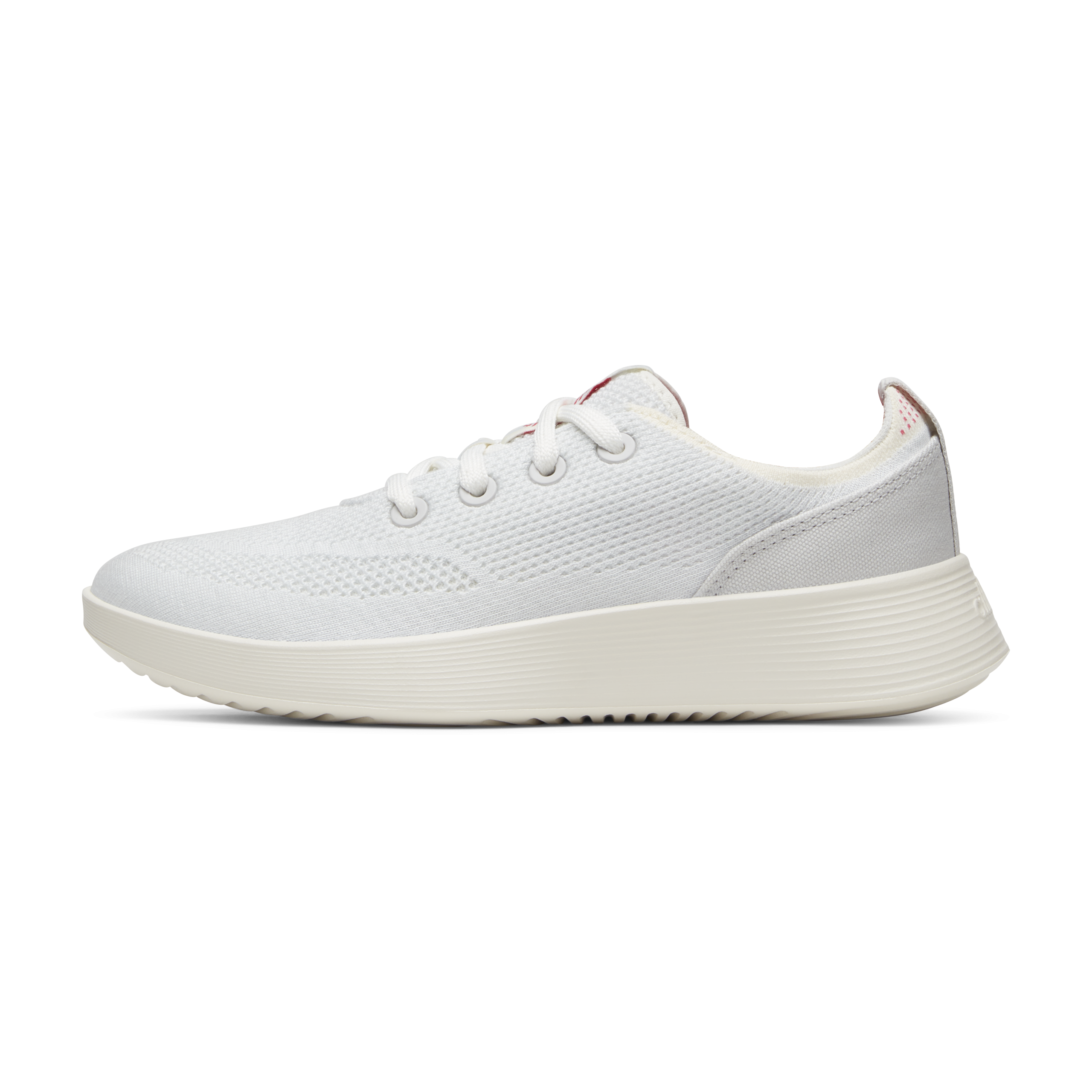 Women's Tree Runner Go - Blizzard/Vivid Red (Natural White Sole) - Image 2