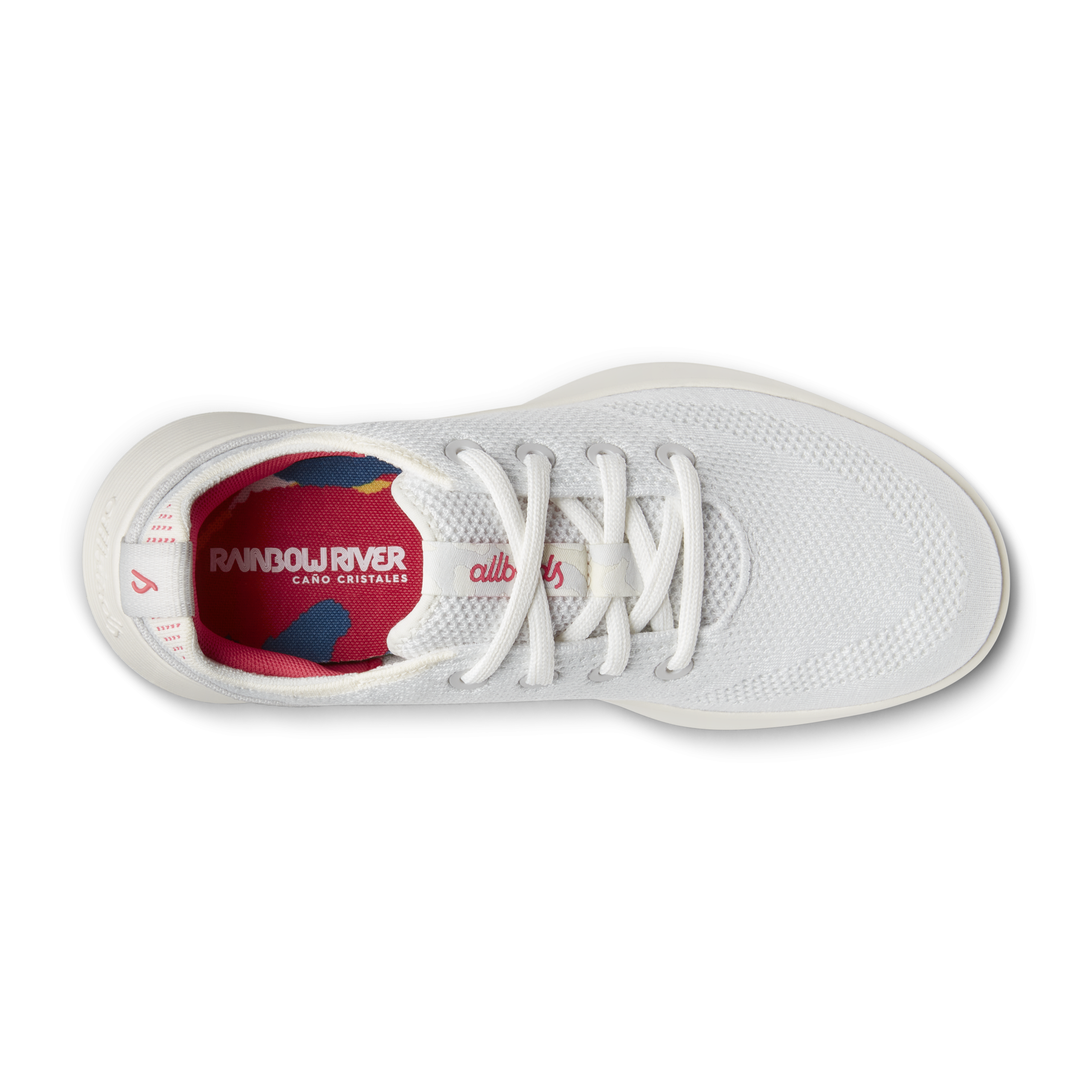 Women's Tree Runner Go - Blizzard/Vivid Red (Natural White Sole) - Image 4